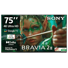 Sony BRAVIA 2 4K Ultra HD Smart LED Google TV | S25 Series | 189 cm (75 inches) | Black | K-75S25M2