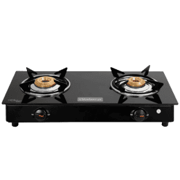 Blueberry's GLINT Glass Top Gas Stove | 2 Burner