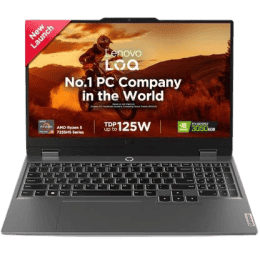 Lenovo LOQ  | Ryzen 5 | 12 GB | 512 GB SSD | 6 GB Graphics NVIDIA GeForce 3050 | Grey | 83JC00EEIN
