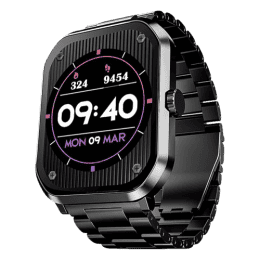 boAt Ultima Select Smart Watch  | 2.01" (5.1 cm) AMOLED Display | Advanced Bluetooth Calling | Steel Black