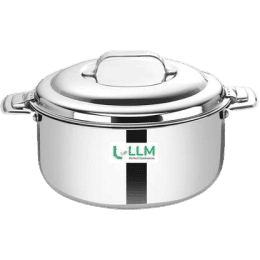 LLM Elite Stainless Steel Insulated Hot Box | 2500 ml | Mirror Finish | Silver Serve Casserole | 2500 ml