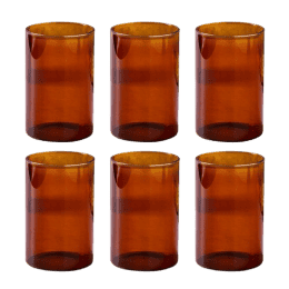 Borosil Amber Medium Glass Set | 295ml | 6pc | Transparent