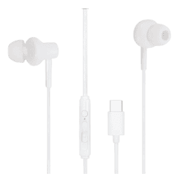 Lapcare C buds type C Wired Earbuds | inbuilt MIC Black | LBD-159 | White