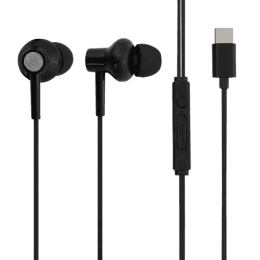 Lapcare C buds type C Wired Earbuds With Mic | Black | LBD-159