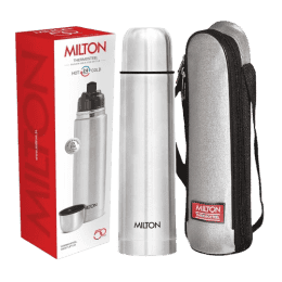 Milton Flip Lid 1000 Thermosteel Water Bottle | 1000 ml I Silver