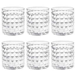 Treo by Milton Knitts 380 Whisky Glass | Set of 6 | 380 ml Each | Transparent