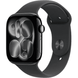 Apple Watch Series 11 | GPS | 46mm | Black Aluminium Case Black Sport Band  | S/M | Black Strap | MEUW4HN/A