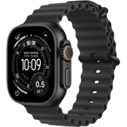Apple Watch Ultra 3 | GPS + Cellular | 49mm | Black Titanium Case Black Ocean Band | Medium | Black Strap | MF0J4HN/A