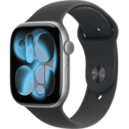 Apple Watch Series 11 | GPS + Cellular | 46mm | Grey Aluminium Case Black Sport Band | M/L | Black Strap | MFCA4HN/A
