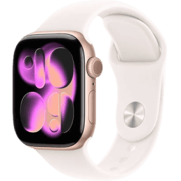 Apple Watch Series 11 | GPS | 46mm | Rose Gold Aluminium Case Light Blush Sport Band  | S/M | Light Blush Strap | MEV64HN/A