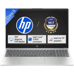 HP Thin and Light Laptop | Intel Core 5 120U | 16 GB | 512 GB SSD | Natural silver | 15-fd0640TU