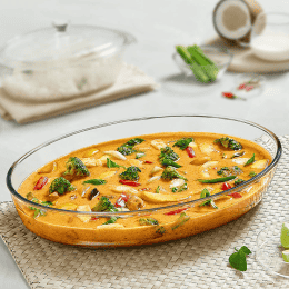 Borosil Oval Baking Dish | 3L
