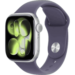 Apple Watch Series 11 | GPS | 46mm | Silver Aluminium Case Purple Fog Sport Band | S/M | Purple Fog Strap | MEV94HN/A