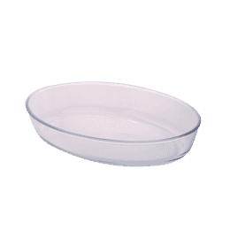 Borosil Borosilicate Glass Bakeware and Serveware Tray | Serving Oval Shape  | 1.6 L