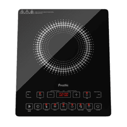 Preethi Induction Cooktop | 2100 W | Crystal Glass | Black | IC125