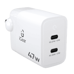 iGear Core 47 | 47W | with Dual Type-C Ports | White