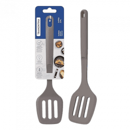 Tramontina Softta Slotted Silicone Turner for Cooking | Grey