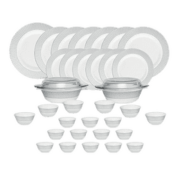 Laopala Diva Velvett Collection Opal Glass Dinner Set | 35 pc