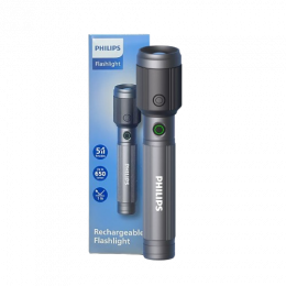 PHILIPS Torch | Zoom LED Flashlight | Rechargeable | 1200mAh | SFL2141/56