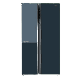 Haier Vogue Series Frost Free Side By Side  Refrigerator | 598 L | 3 Star | Grey Onyx Glass | HRT-683GOGU1
