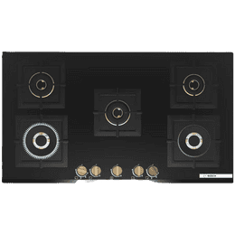 Bosch Built in Gas Hob | 5 Burner | Auto Ignition 90 cm | Black | PNV9B6G20I
