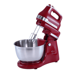 Wonderchef Crimson Revo Stand Mixer | 5 Speed Settings | Rotating Head Technology | 4.5L Stainless Steel Bowl | 300 Watt | Red