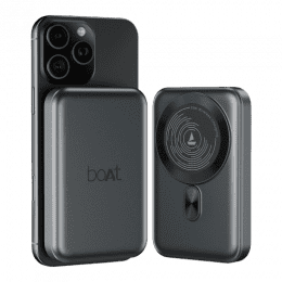 boAt EnergyShroom PB331 Powerbank | 10000mAh Magnetic Wireless 15W Wireless & 22.5W Wired Charging | Ash Black