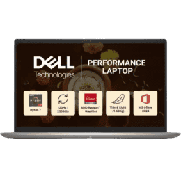 DELL 15 Laptop | AMD Ryzen 7 Octa Core 7730U | 16 GB | 512 GB SSD | Windows 11 Home | 15 Inch | Platinum Silver | ODC1525580501RINS1
