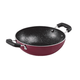Milton Pro cook Granito Aluminium Kadhai | Soft Touch Bakelite Handles | 18 cm | Non-Induction | Deep Kadai