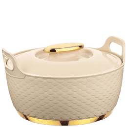 Asian Majestic Gold Insulated Casserole | 2500ML | Multicolor