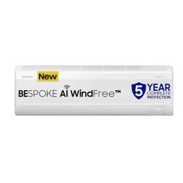 Samsung Bespoke AI WindFree Inverter Smart Split AC | 1.5 Ton | 3 Star | Digital Inverter | White | 2026 Model | AR60H18D1PWNNA