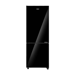 Haier Bottom Mount Refrigerator | 265L | 2 Star | Black Glass | HRB-3152PKGA-P
