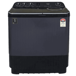 Haier Semi Automatic Top Loading Washing Machine | 9 Kg | 5 Star | Black | HTW90-196BBK