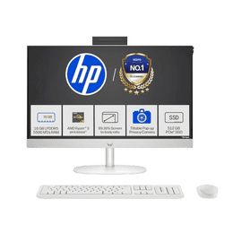 HP All-in-One Desktop | AMD Ryzen 5 7520U | 16GB | 512GB | Windows 11 Home | Shell White | 24-CR0271IN