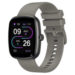 Fastrack Jupiter S3 Smartwatch | BT Calling | Square | Black & Grey