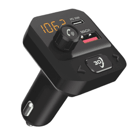 Portronics Auto 10 Plus Car Charger With Bluetooth Calling | 30W Type-C PD | 18W USB | Black | POR 2434