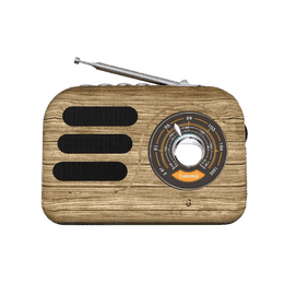 iGear Vintune Radio Mp3 Player with Bluetooth Speaker | Brown