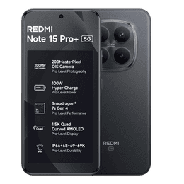 REDMI Note 15 Pro+ 5G | 8GB | 256GB | Carbon Black | NM