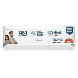Voltas Inverter Split AC | 1 ton | 5 star | Silver & White | SAC 125 INV VECTRA ZEN SILVER