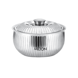 Milton Tulip Stainless Steel Casserole 1500 | Easy to Carry Hot Box | Silver
