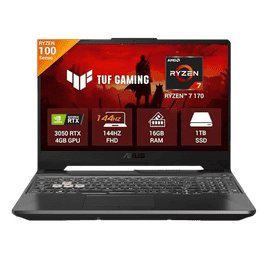 ASUS TUF Gaming A15 Gaming Laptop | AMD Ryzen 7 170 | 16GB | 1TB | Windows 11 Home | Black | FA506NCQ-HN009WS