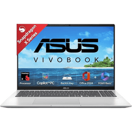 Asus Vivobook 16 Laptop | Snapdragon X X1 26100 | 16 GB | 512 GB | Windows 11 Home |  Cool Silver | X1607QA-MB050WS