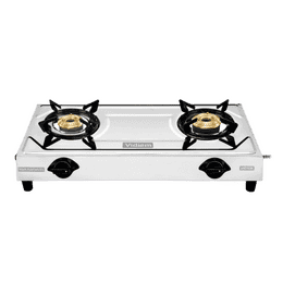 Vidiem Victor Stainless Steel Gas Stove | 2 Burner | Silver
