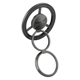 Promate Magnetic Ring Phone Holder | Multi-Angle 360° Rotation | Foldable Design | SnapRing Black