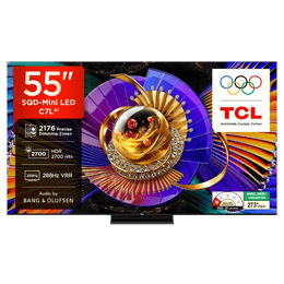 TCL SQD-Mini LED 4K Super Ultra HD Smart Google TV | 139.7 cm (55 inch) | Black | 2026 Model | 55C7L