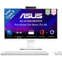ASUS AIO V400 DESKTOP | Intel Core 3 100U | 8GB | 512GB | Windows 11 Home | White | V440VAB-KWC3001WS