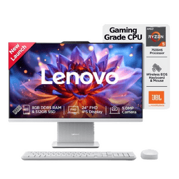 Lenovo Ideacentre AIO Desktop | AMD Ryzen 5 7535HS | 8GB | 512GB | Windows 11 Home | Grey | F0HR00BCIN