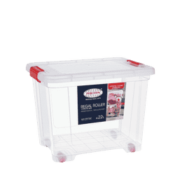 Asian Regal Roller Storage Box | 22 L | Transparent