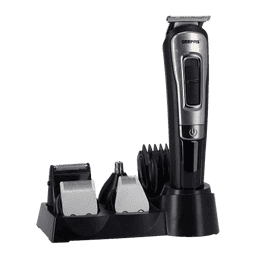 Geepas 5 Heads Grooming Kit Prefect for Home Salon and Professional Styling | Black and Silver | GTR57527ID