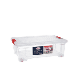 Asian Regal Roller Storage Box | 20 L | Transparent